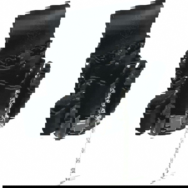 Tool Pouch: 8 Pockets, Leather, Black